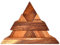 Pyramide 14 pcs Brown 3D Holzpyramiden Puzzle in Natur braun, Knobelholz IQ Puzzle 14 Teile ergeben einen Pyramide Kinderpuzzle, Blockbuilder, IQ Test, Knobelspiel, Wooden Brain Teaser