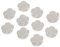 Sharplace 10 Stück Duftsteine Lufterfrischer Aromatische Ätherische Öle Diffusor Raumdüfte Blume Duftstein für Zuhause Büro Schlafzimmer Bad Schränke Wohnzimmer Spa Yoga, Weiß, 2,8 x 1 cm, Blumenform