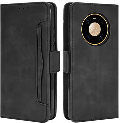 HualuBro Handyhülle für Huawei Mate 40 Pro Hülle Leder, Flip Case Cover Stoßfest Klapphülle Handytasche Schutzhülle für Huawei Mate 40 Pro Tasche (Schwarz)