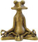 XQK Yoga Frosch Retro Messing Kleine Figuren Meditation Pose Sammler Skulptur Home Decoration Frosch Meditierende Statue Dekorativ 2 * 1,2 * 2,1 in
