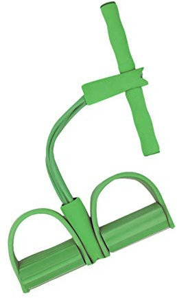 Bauchtrainer Multifunktions-Krafttraining, 4 Tubes Pedal Resistance Band, Expander Elastisches Sit-up Pull Rope Bodybuilding Pedalwiderstandsband für Yoga Arm Bein Dehnen Abnehmen Training (Grün)