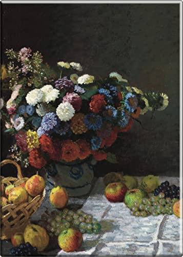 Claude Monet - Stillleben mit Blumen und Früchten - 6,3 x 8,9 cm Magnet