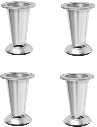4 pcs x Sofa Legs Chrome Feet Plinth Beds Cabinets Cupboard Furniture Adjustable Height