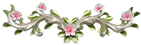 NEHHDC Kleiderhaken Garderobenhaken Garderobenhaken Zur Wandmontage Mit 8 Haken, Kunstharz-Blumen-Wanddekoration Für Wohnzimmer, Schlafzimmer, Korridor Wandhaken (Color : A)