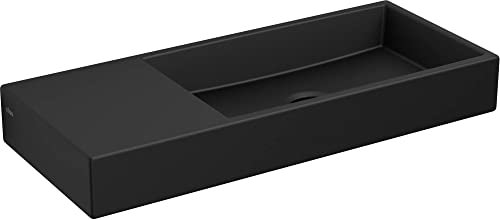 CLOU Mini Wash Me Handwaschbecken ohne Hahnloch 45x19x7 cm Matt Schwarz