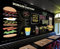 FitNshape 3D-Tapete Wandbild Europäische und amerikanische handgemalte Burger-Fast-Food-Restaurant-Snackbar-Hintergrundwandtapete *200cmx140cm(78.7x55.1inch)