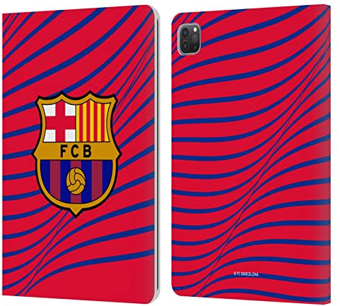 Head Case Designs Licenciado Oficialmente FC Barcelona Textura Gráficos Carcasa de Cuero Tipo Libro Compatible con Apple iPad Pro 11 2020/2021 / 2022