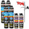 Isolbau Kit de colle isolante pour EPS & XPS - Avec 4 mousses adhésives WDVS (750 ml chacune), 2 nettoyants en mousse PU et 1 pistolet à mousse