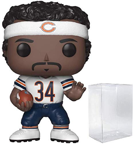 POP Football Legends: Bears - Walter Payton Funko Vinyl-Figur (geb ndelt mit kompatibler Box-Schutzh lle), mehrfarbig, 9,5 cm