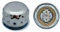 Entlüftungsdeckel für Hydraulik – Einfüll- und Belüftungsfilter aus Metall für Öl- und Kraftstofftanks (mit Flansch, Bajonettverschluss, Verchromt, mit Korkdichtung)