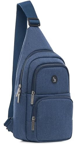 OIWAS Brusttasche Herren Sling Bag Schulter Rucksäcke Klein Crossbody Umhängetasche Tagepacks zum Radfahren, Outdoor Sports, Reise, Blau