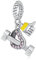 BEEUVIP Damen Hantel Herz Faust Charm Anhänger für Armband 925 Sterling Silber Geburtsstein Charms Beads passend für Armband
