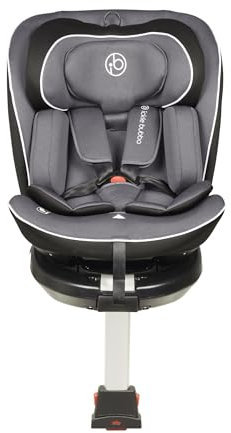Ickle Bubba Radial i-Size Plus 360 Spin Car Seat – ISOFIX, Birth to 150cm (Approx. 12 yrs*), 360 Rotation, Rear and Forward Facing, Memory Foam Headrest and Side Impact Protection (Dark Grey)