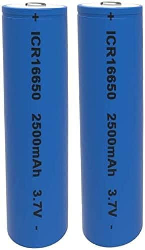Batterie Li-ION 16650. 2500 MAh. 3.7 V. avec Serrure À Clé pour Lampe De Poche. 2 Pièces