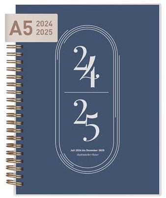 Rileys & Co Wochenplaner 2025, Hausaufgabenheft, Schulplaner | Kalender 2025 2026 Juli 2025–Juni 2026 Terminplaner, Notizen, Doppeldraht, 20 x 15 cm Planner, (Blau, auf Deutsch)