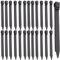 Accjzzlyn 25Pcs Plastic Ground Pegs, 9.6 Inch Landscape Edging Stakes Tent Pegs Heavy Duty Ground Anchor for Outdoor Garden Borders Terrace Board(Black)