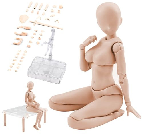 OnIUeZky 1pc Actionfigur mit Armen PVC Blind Actionfigur DIY Haut