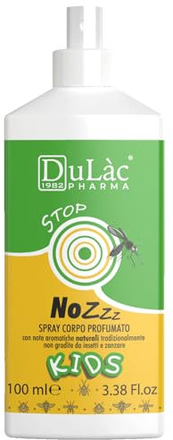 Dulàc - Spray NoZzz Kids, 100ml, Spray Niños, Hidratación y Protección de larga duración contra picaduras de Mosquitos e Insectos, Eficaz Contra Medusas y Picaduras, Dermatológicamente Testado