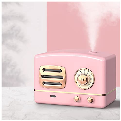 Humidificador Aceites Esenciales 200 ml Vintage Humidificador de aire ultrasónico AROMA ESENCIAL DIFUSTIENTE DE ACEITE DE RADIO PEQUEÑO TIPO DE RADIO DE 7 COLORES LUCES DE MOOD FOGGER MIST MEJOR Humid