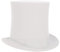 Maskworld Hochwertiger edler Zylinderhut aus Wollfilz - extra hoch (21 cm) - weiß - Hutgröße: 61 - Kostüm-Verkleidung Karneval, Halloween & Motto-Party