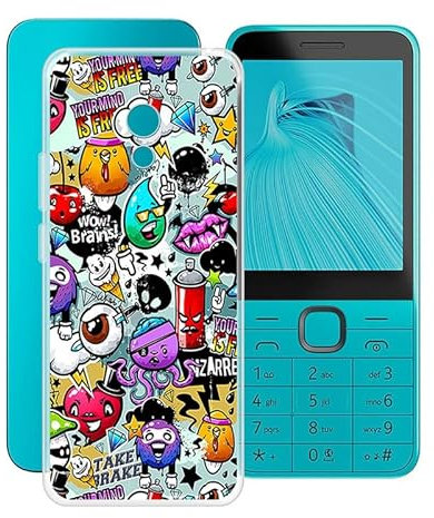 ZXLZKQ Coque pour Nokia 235 4G 2024 (2.80 Pouces), Anti-Rayures Anti-Chute Silicone Souple Housse Etui Mince Transparent TPU Bumper Case Cover pour Nokia 235 4G 2024 - XS40