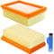EATBALE 2 Pack Filter Replacement Parts for Karcher WD4, WD5, WD6, MV4, MV5, MV6 Wet & Dry Vacuum Cleaner Filter Accessories, Flat Pleated Filter with Cleaning Brush