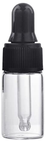 1ml/2ml/3ml Refillable Clear Empty Glass Dropper Bottle Travel Liquid Dispenser For Essential Oil