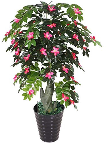 DONGGANSHI Artificial Trees Artificial Flower Tree, Floor-to-ceiling Flower Potted Azalea Indoor and Outdoor Garden Decoration Flower Tree, Used for Home Office Restaurant Artificial Plants for