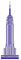 Moderne Wohnkultur New York City Empire State Building Wand Aufkleber Vinyl Dekoration Aufkleber abnehmbare Tapete-S-21x66cm-Dark Blue