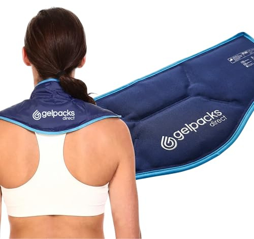 Gel Packs Direct - Reusable Hot & Cold Neck & Shoulder Ice Pack for Sports Injuries, Chronic Pain, Stiffness, Swelling, Pain Relief & More. Flexible Ice Wrap Cold Compress Shoulder Support.