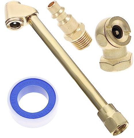 BESPORTBLE 2 Juegos Kit De Abrazadera De Aire Adaptador De Manguera De Inflador Accesorios para Herramientas Neumáticas Accesorios De Manguera De Aire Adaptador De Válvula Yellow Latón
