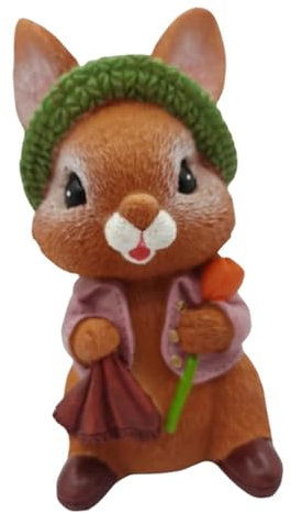 BESPORTBLE Kaninchen-Verzierung hasenfiguren Animal Figures Hausdekoration Garden Decor House Decoration Pflanzen Häschen-Handwerksverzierung künstliches kleines Kaninchen Harzhäschen basteln