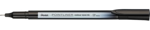 Pentel Pointliner colour S40 Fineliner - dye ink, 0.4 mm, schwarz (12 Stück)