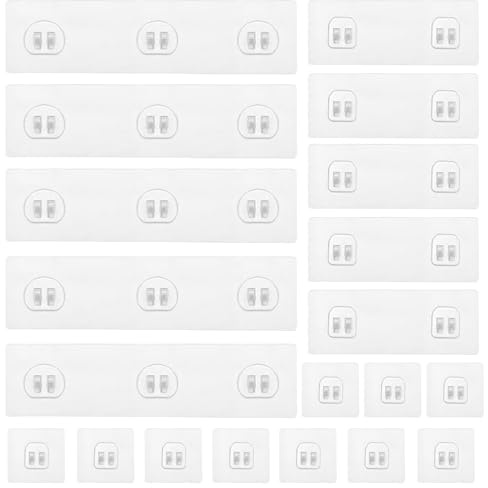 20 Pcs Corner Shower Caddy Adhesive Hooks Replacement, Bathroom Caddy Adhesive StickersShower Shelves Stickers, Shower HooksSingle/Double/Triple Claw Wall Hooks for Bathroom Shelf Kitchen Bedroom