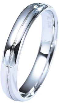 Epinki Pärchen Ringe Platinum PT950, Klassiker Partnerringe, Ring Platin Echter Schmuck, Gr.54 (17.2)