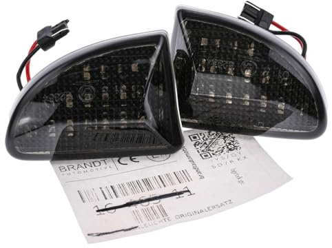 BRANDT Seitenblinker Set LED Kotflügel Blinker + Kabel Schwarz passend für Smart Fortwo II 451 Coupe Cabrio 07-14 Blinkleuchten