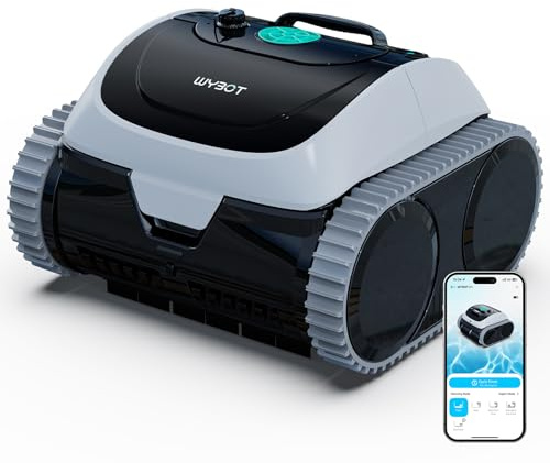 WYBOT Poolroboter C1-P: 4-in-1 kabelloser Poolsauger (poolroboter akku Wand und Boden) mit starker Saugkraft, 5 Modi, Navigation&App, für Pools bis 155m² – Frostnachtgrün