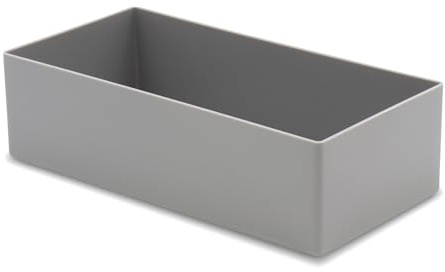 1a-TopStore Kunststoff-Einsatzkasten, Sortierbox, grau 216x108x63 mm (LxBxH), 1 Packung = 25 Stück