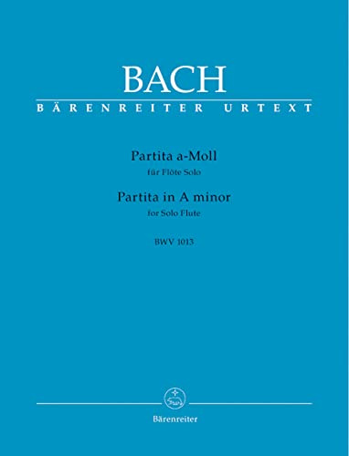 BARENREITER BACH J.S – PARTITA A-MOLL BWV 1013 – FLÖTE klassiska noter tvärflöjt
