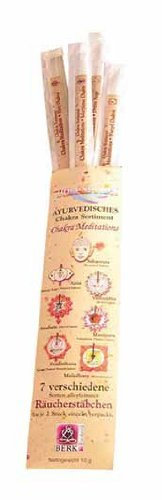 Berg Räucherstäbchen Chakra Line Paket, 7 verschiedener Sorten