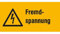 Indigos UG Aufkleber Fremdspannung Warnschild - 10,5 x 5,2 cm - 6 Stück - selbstklebender Sicherheits Aufkleber für Tür oder Wand - Warnschild für Gebäude, Hotel, Büro, Firma, Haus, Praxis