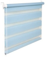 KS Handel 24 DOPPELROLLO DUOROLLO 50x150 cm LANG HELLBLAU INKL. SEILZUG FENSTERROLLO KLEMMROLLO Jalousie
