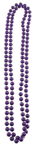 Mytoptrendz® Plain Bead Goth Purple Necklace Single Strand Long Rope Wrap Around Girls Women Fashion Accessories (Purple)