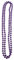 Mytoptrendz® Plain Bead Goth Purple Necklace Single Strand Long Rope Wrap Around Girls Women Fashion Accessories (Purple)