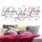Grandora Wandtattoo Zitat Lebe Lache Liebe + Blumen & Herz pink I schwarz (BxH) 58 x 24 cm I Wohnzimmer Sticker Aufkleber Wandaufkleber Wandsticker W5122