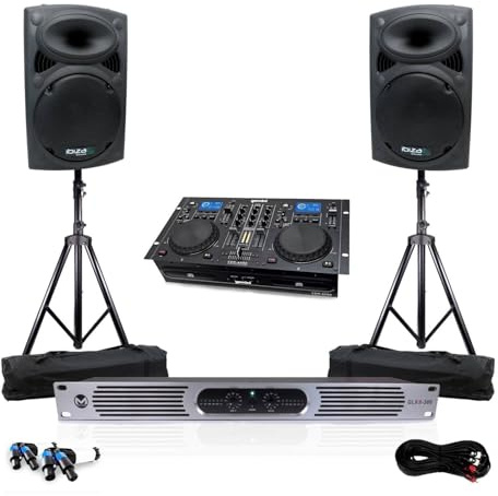 Pack 2 HP 1400W + Verstärker + 2x350WRMS CD/USB-Player