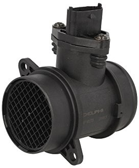 DELPHI AF10275-12B1 Luftmassenmesser/Luftmengenmesser LMM 12V 5-Polig Kompatibel mit FIAT PANDA 169 46784582 51774531 AF10275