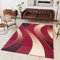 TAPISO Dream Teppich Wohnzimmer Modern Wellen Streifen Rot Creme Leicht Meliert Schlafzimmer Esszimmer Gästezimmer ÖKOTEX 160 x 230 cm