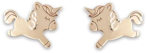 Ohrringe Einhorn – Gelbgold – Kinder