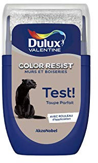 Dulux Valentine Peinture Color Resist - Murs et Boiseries - Mat - Testeur Couleur Taupe Parfait 30 ml